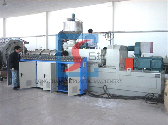 PVC / PE Conical Twin Screw Extruder Used In  Plasticizing , Extruding
