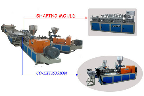 WPC / PVC Foam Sheet Making Machine , Celuka Foam Sheet Extrusion Line